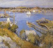 Metcalf, Willard Leroy Gloucester Harbor Sweden oil painting artist